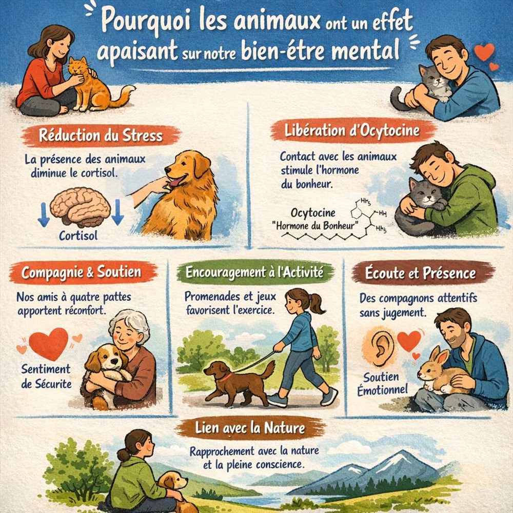 Pourquoi les animaux ont un effet apaisant sur notre bien-être mental