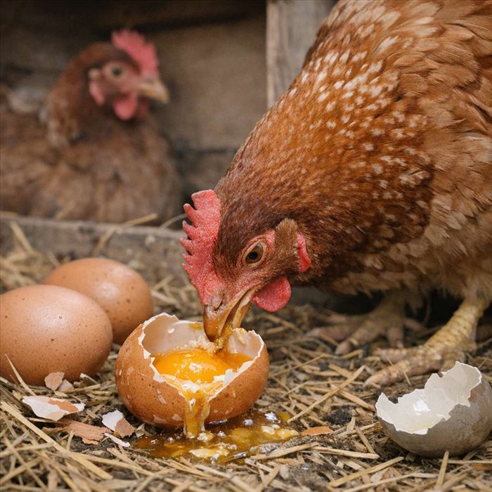 Pourquoi les poules mangent-elles leurs œufs ? Causes et solutions