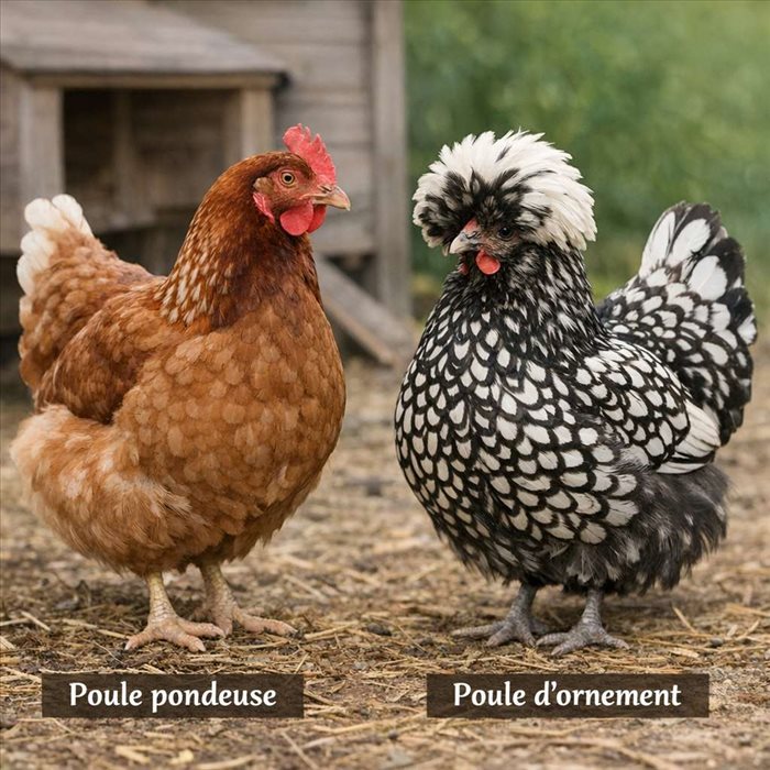 Poule pondeuse ou poule d’ornement : comment les reconnaître ?