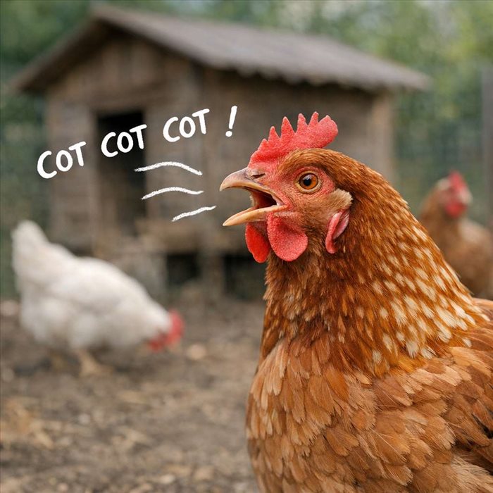 Caquètement d’une poule : que signifie vraiment ce son ?