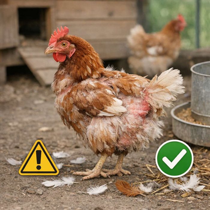 Pourquoi une poule perd-elle ses plumes ? Causes et solutions