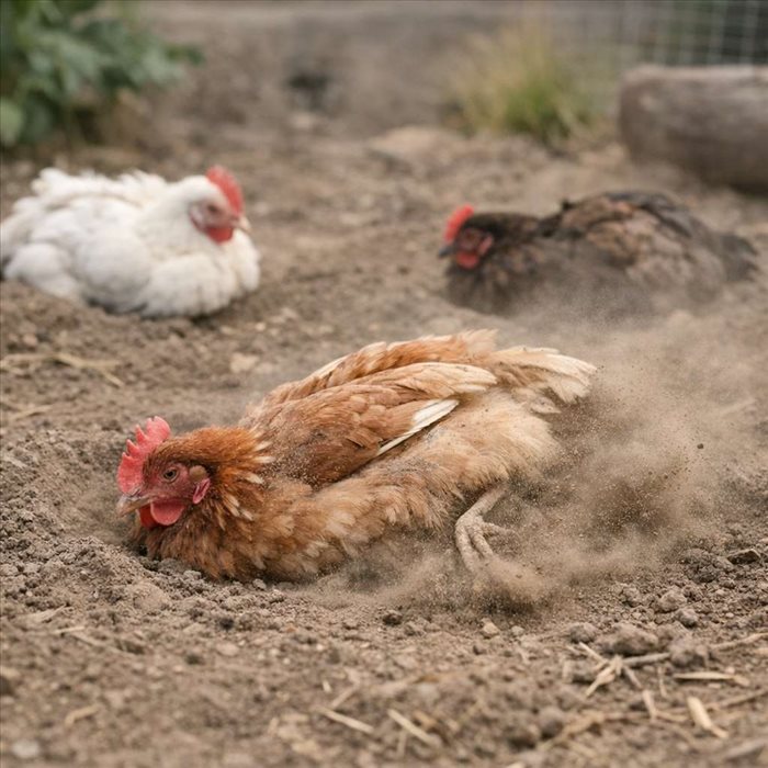 Pourquoi les poules se roulent-elles dans la poussière ?