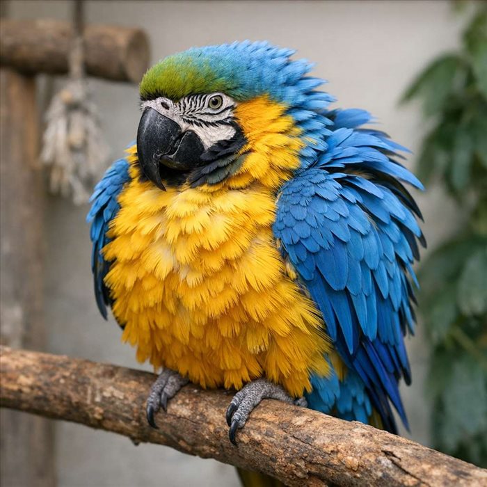 Plumage gonflé chez un perroquet : causes et signaux à connaître