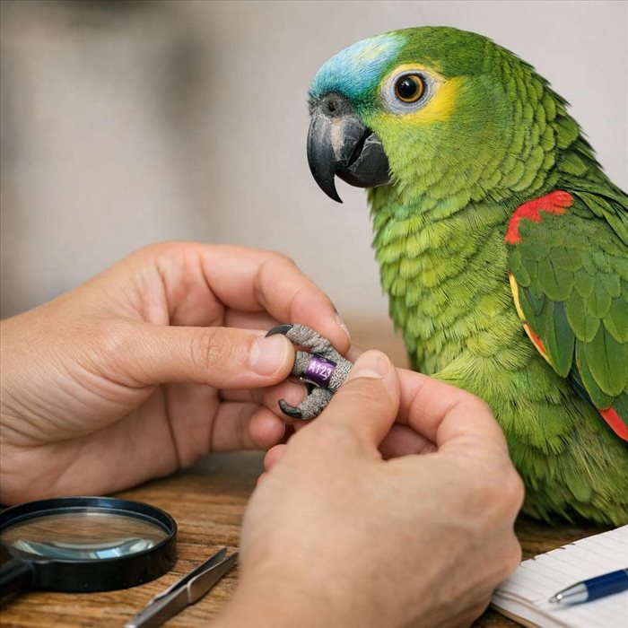Comment lire la bague d’identification d’un perroquet ? | Guide pratique
