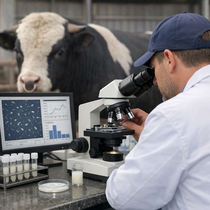 Comment interpréter un spermogramme de taureau reproducteur ?