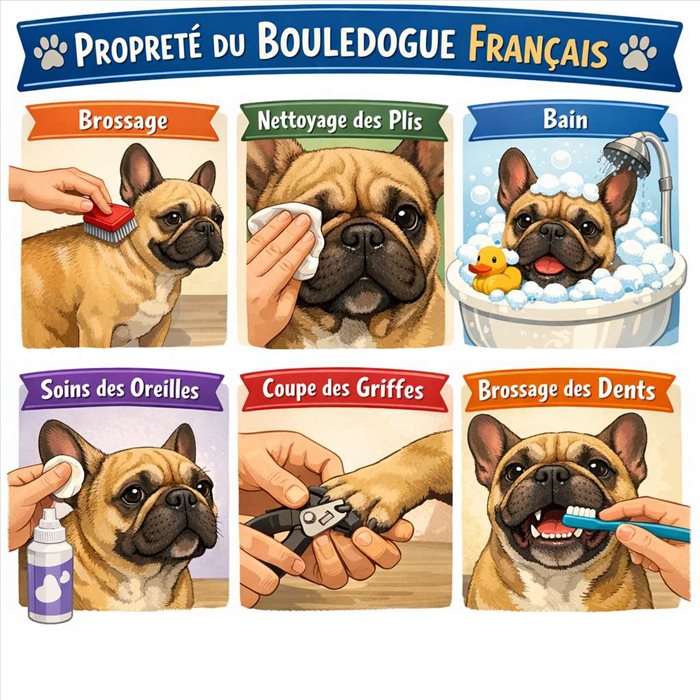 Propreté du bouledogue français : quelles étapes suivre ?