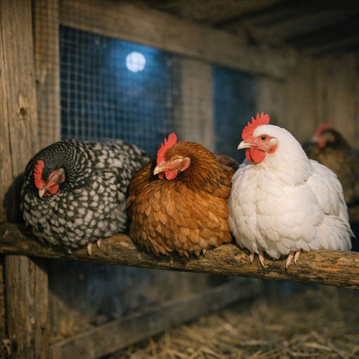 Pourquoi les poules dorment perchées la nuit ?