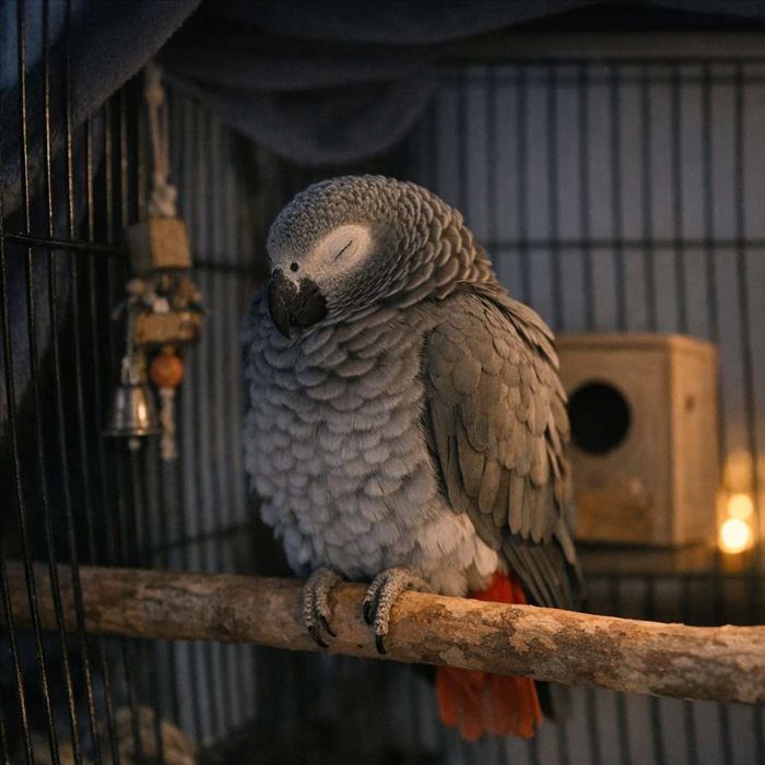 Sommeil du perroquet en captivité : guide pratique et conseils