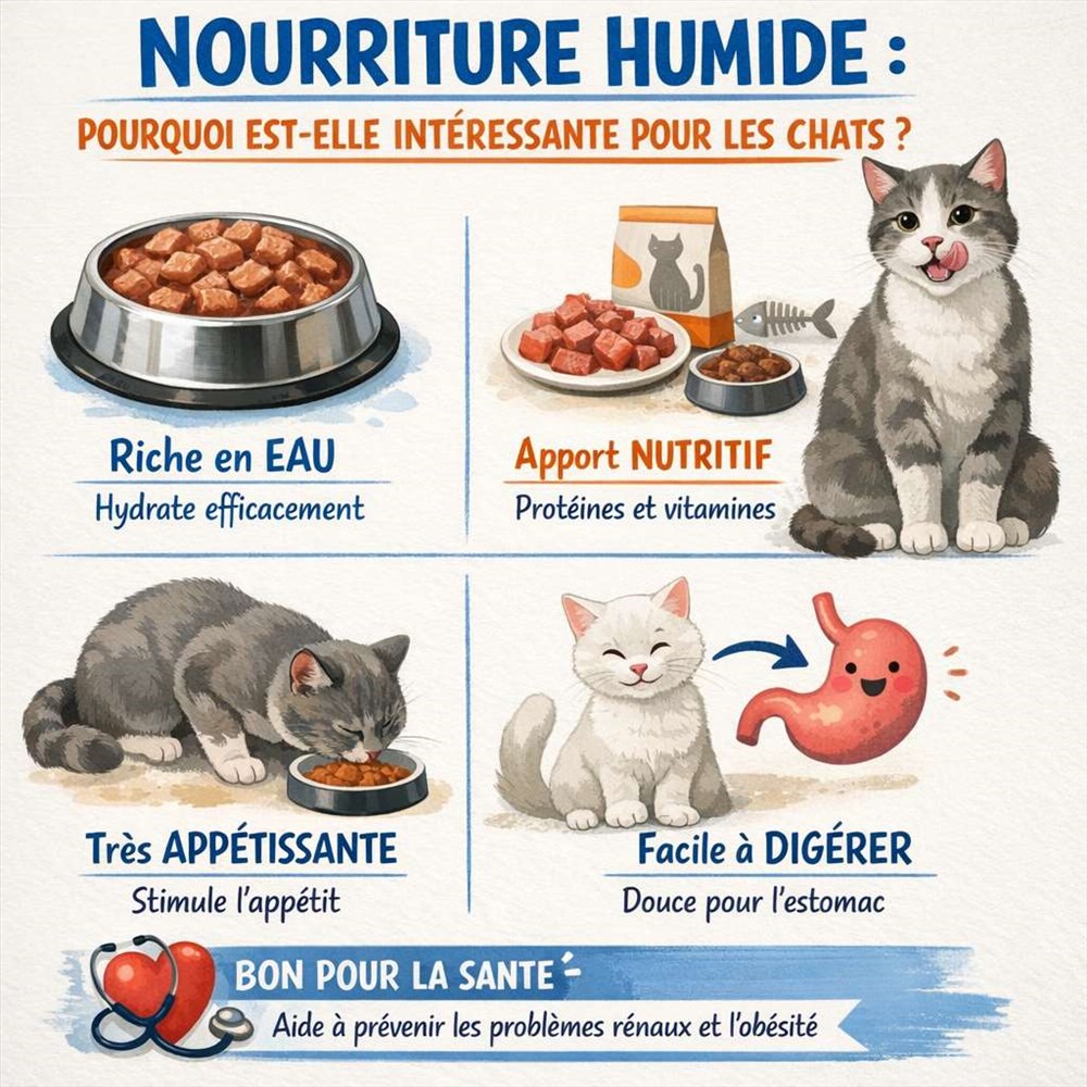 Nourriture humide : pourquoi est-elle intéressante pour les chats ?