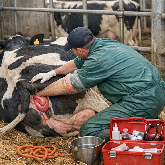Comment reconnaître une torsion utérine chez la vache ? | Guide urgent