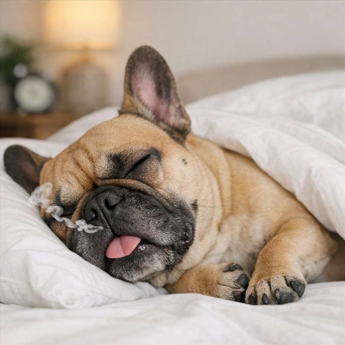 Bouledogue français qui ronfle : quand consulter ?